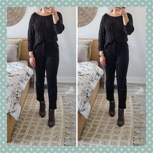 H&M Black Sequin Sweater‎